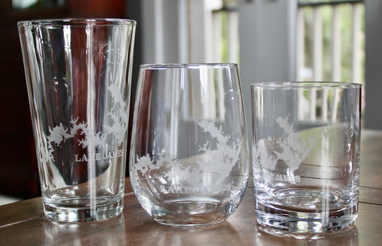 Lake James, Nc Map Glasses