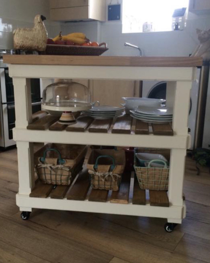 The Wesley Bespoke Custom Made To Order Kitchen Island With Solid Pine Top