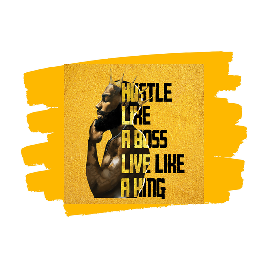 Fridge Magnet | Black King Hustle Like A Boss Entrepreneur