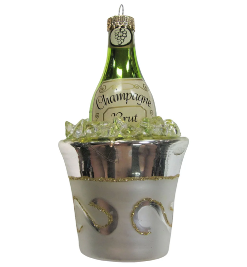 Champagne Glass Hanging Figurine Ornament