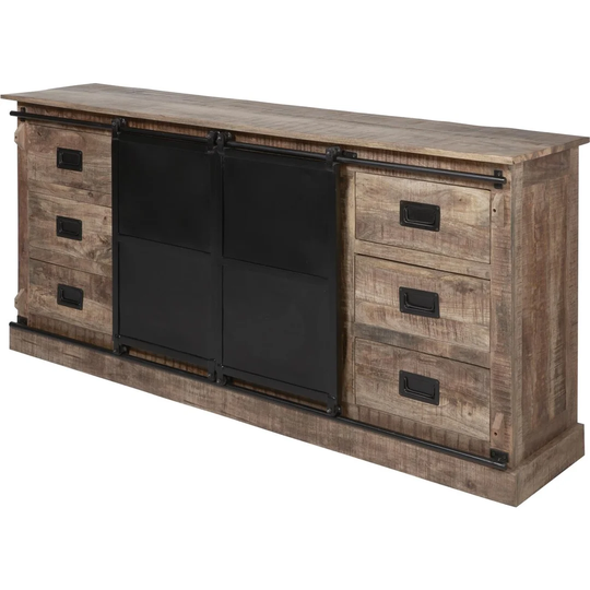 Christianson 45Cm Wide 6 Drawer Mango Solid Wood Sideboard