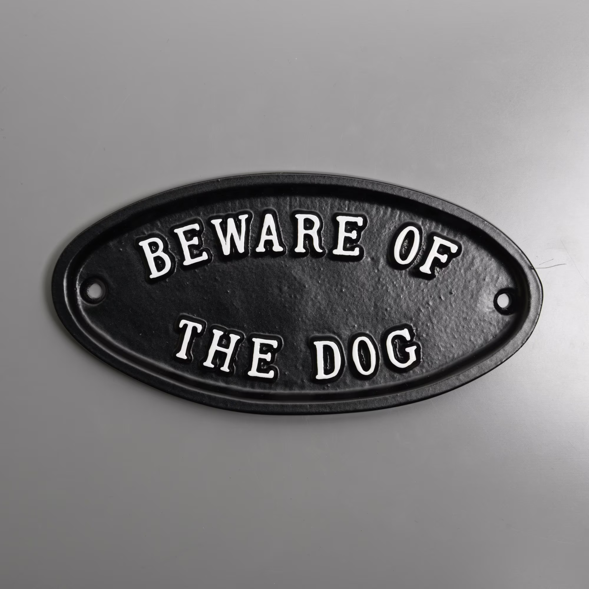 Beware Of The Dog Oval Sign