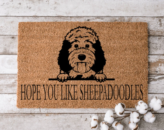 Hope You Like Sheepadoodles Welcome Mat | Perfect Gift For Dog Owner Pet Lover Personalized Doormat New Home Decor Housewarming