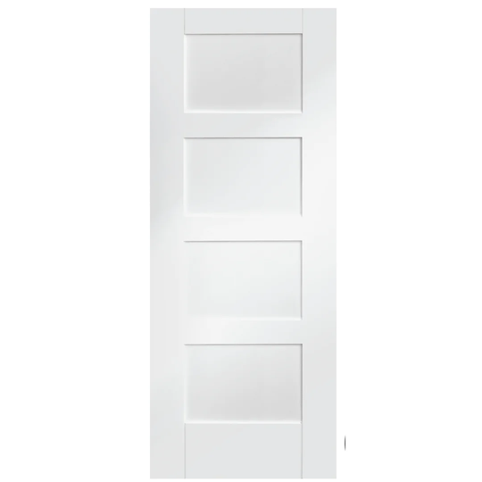 Internal White Primed Shaker 4 Panel Fire Door