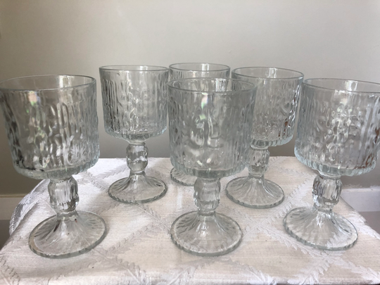 Vintage Ravenhead 1970S Bark Wine 150Ml Drinking Glasses Retro Mid Century