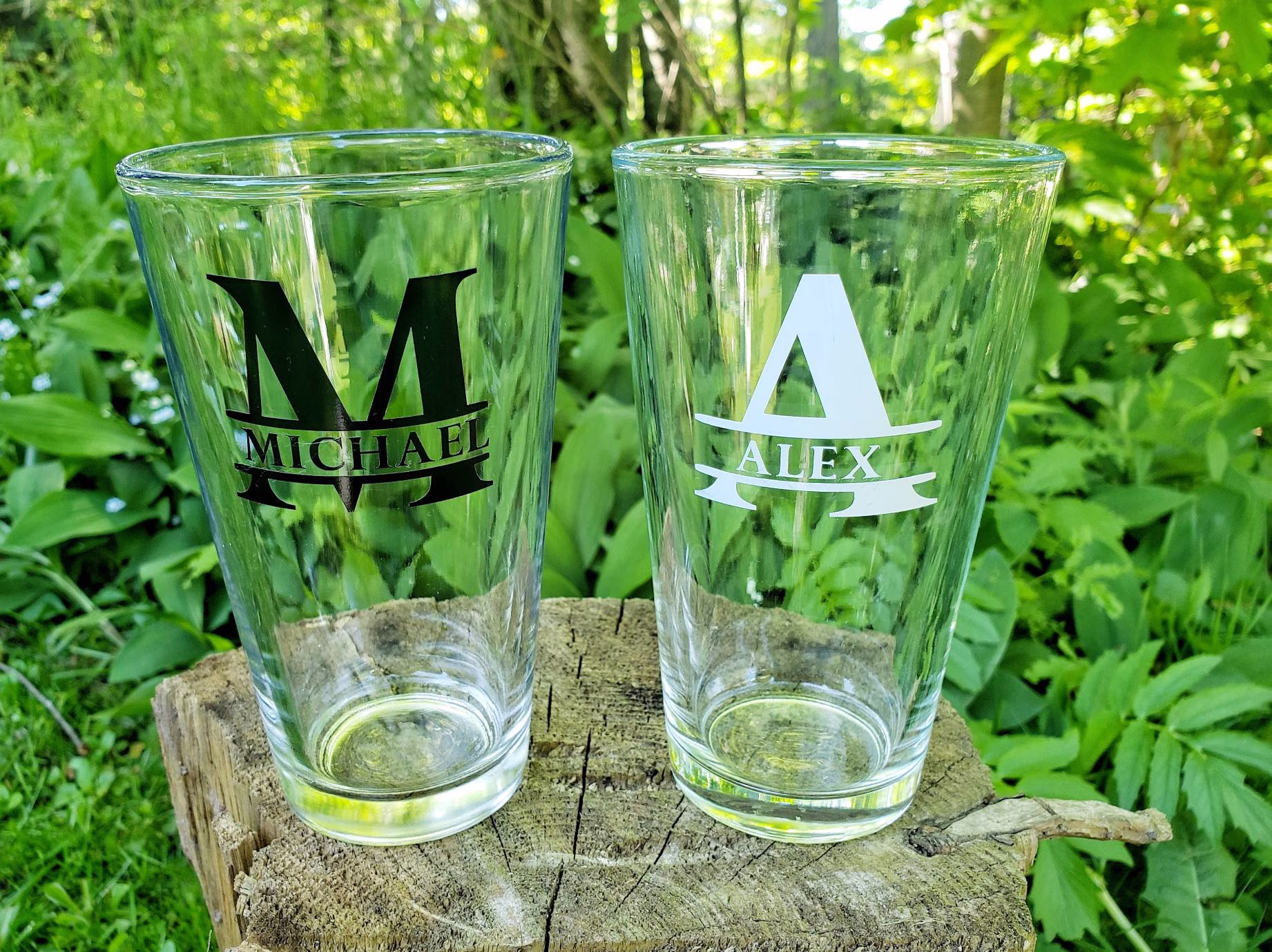 Groomsmen Gift, Gift For Groomsmen, Personalized Glass, Beer Glass Groomsman Pint Cups, Minimalist