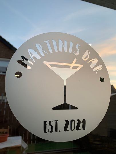 Window Bar Sticker Frosted Glass Sign Vinyl Home Cocktail Beer Fridge Man Cave Vintage Mirror Transparent