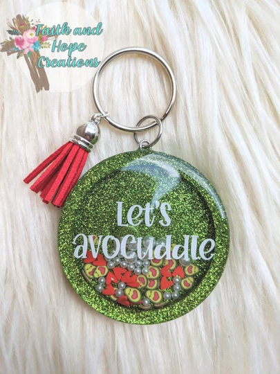 Let's Avocuddle Shaker Keychain