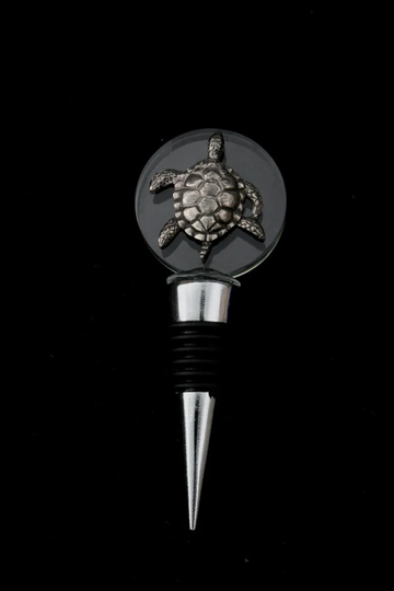 Turtle Glass & Metal Red Wine Or Whisky Bottle Stopper Cork Wildlife Gift 381
