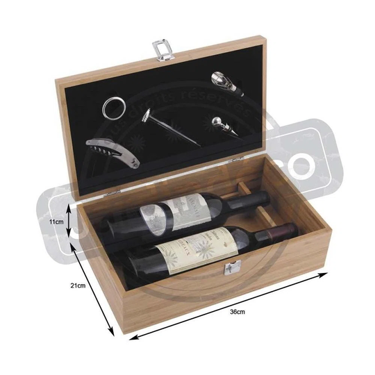 Solid Wood Tabletop/Countertop Wine Bottle Rack in Brown