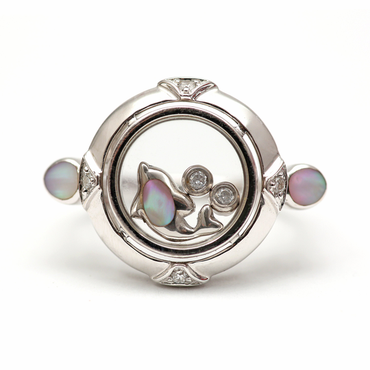 14K Dolphin Shaker Ring