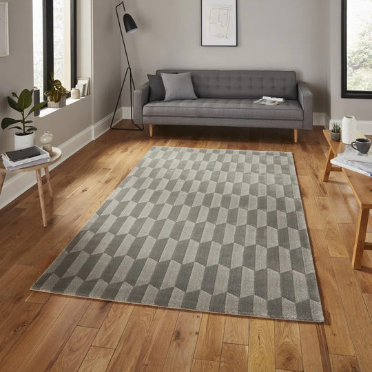 Machine Woven Grey Rug