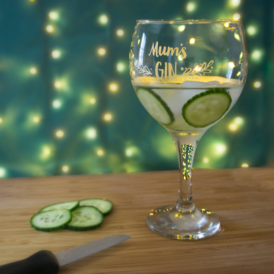 Personalised Gin Balloon Glass For Mum, Gift Her, Copa Glasses Hand Etched & Tonic, Custom Personalized Mom Unique Gifts Her