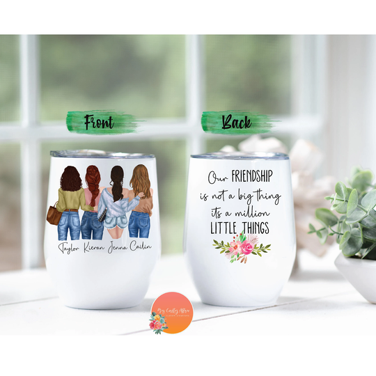 Best Friend Tumbler | Personalized Gifts Custom Wine Friends Glasses