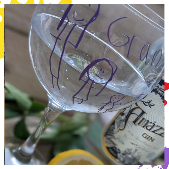 Daddy's Bar Gin Glass, Gift For Lover, Man Cave Gift, Daddy Birthday Gift, Keepsake Gift Dad, Glass From Kid, Lover Birthday