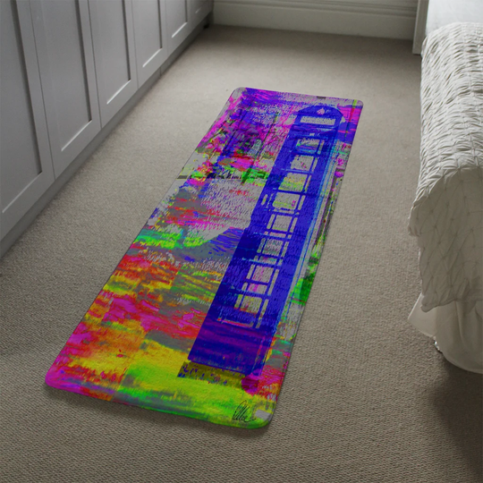 Maillet London Post Box Designer Shaggy Blue/Green/Red Rug