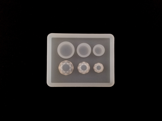 Faceted & Circle Cab Gem Miniature Silicone Mold, Resin Casting Mold Uv Resin, Stud Embellishment Epoxy Nail Art Crafts, Decoden Crafting