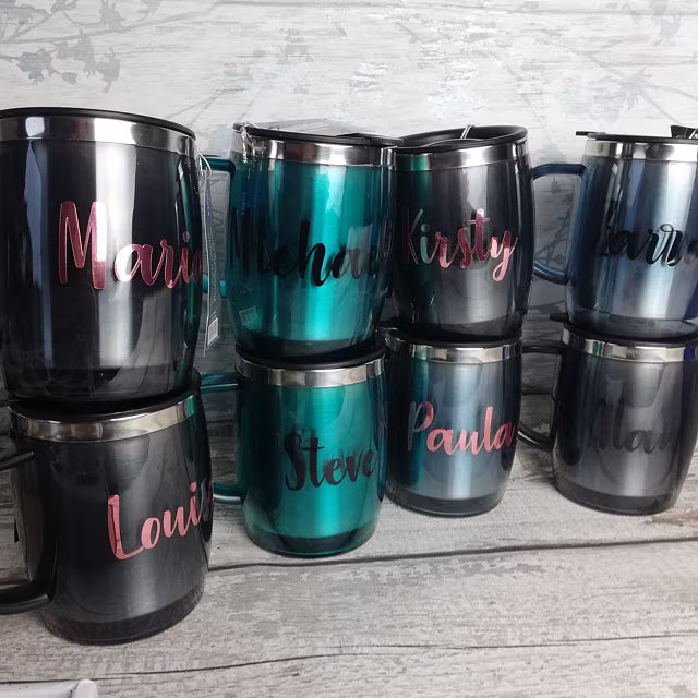 Yeti Decal, Tumbler Sticker, Custom Vinyl Label, Name Tags, Bridesmaid Gift, Personalised Decor, Water Bottle, Sticker