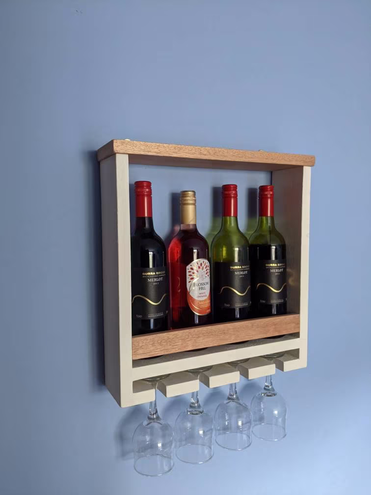 Wine Rack With Glass Storage