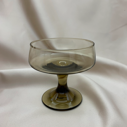 Tawny Smoked Topaz Brown Libbey Champagne Glass
