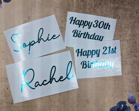 Personalised Name Stickers, Perfect To Add Tumbler Or Cup, Apply A Gin Glass Champagne Flute, Birthday Age Sticker