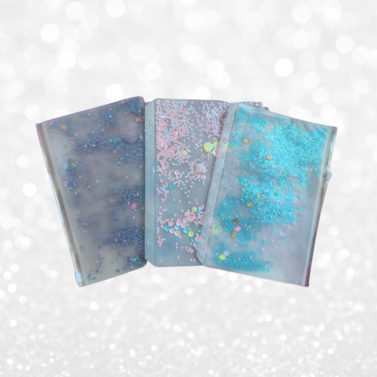 A5 Glittery Shaker Pocket | Zip Wallet Planner Inserts Pouch