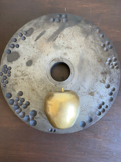 Vintage Solid Brass Apple, Apple Paperweight, Decor, Teacher Gift, Boho Chic