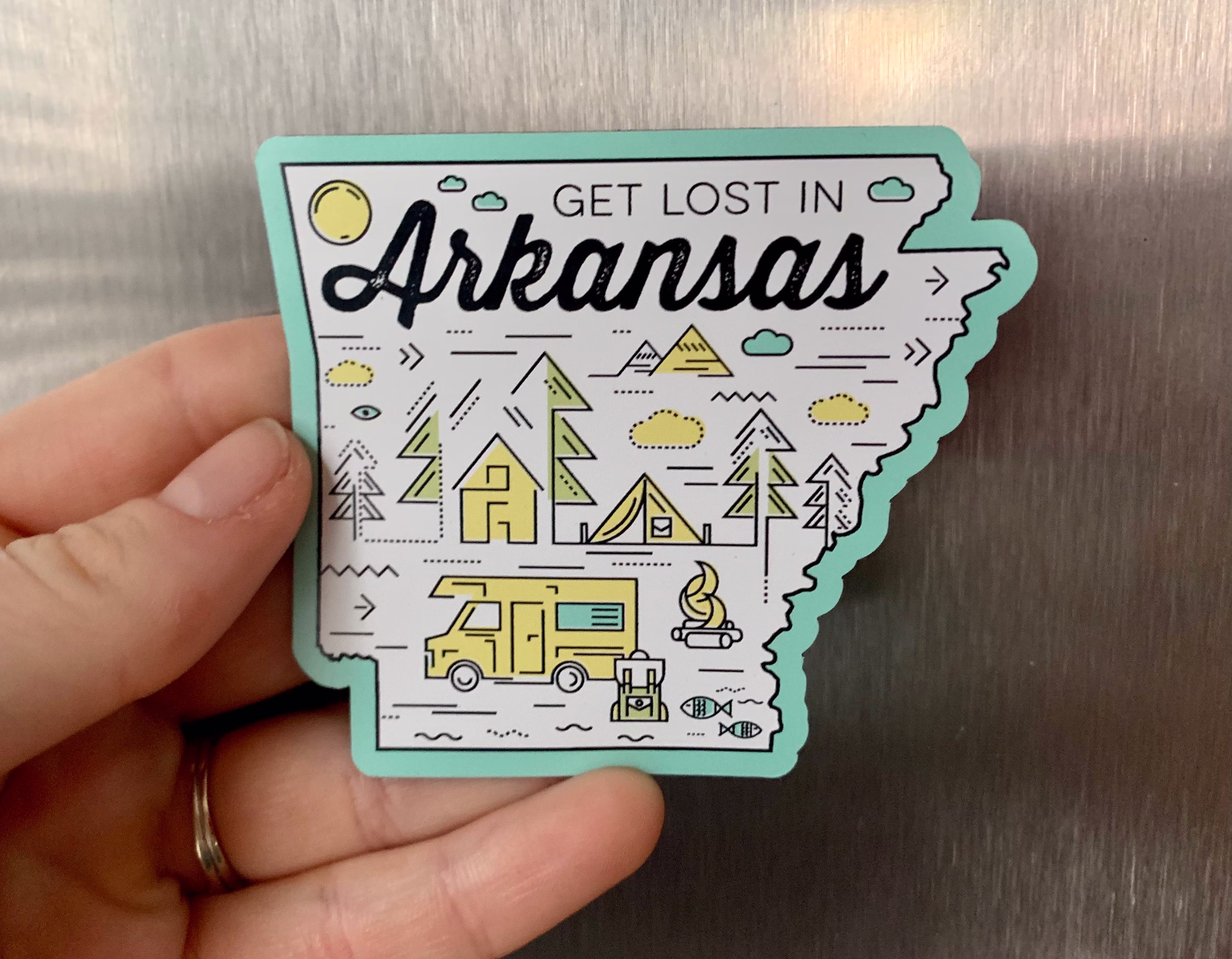 Get Lost in Arkansas Magnet - State Magnets
