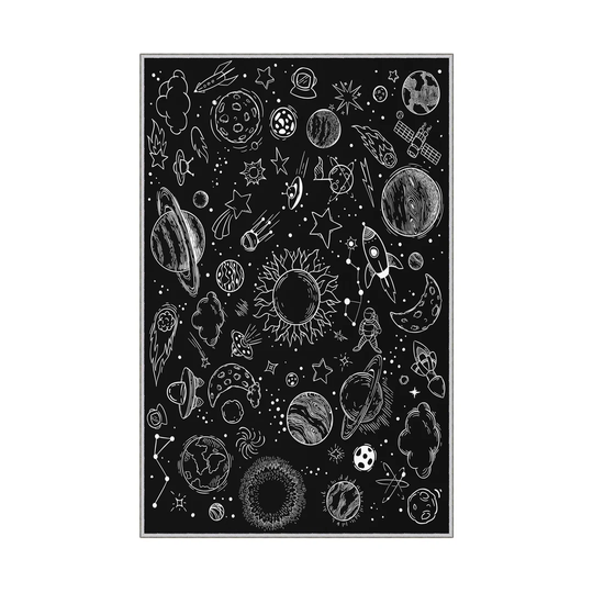 Aikens Power Loom Black/White Rug