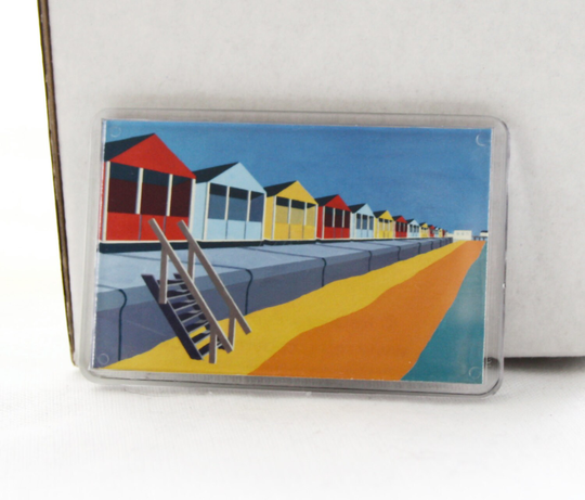 Beach Hut Themed Fridge Magnet