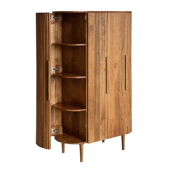 Ennis 100Cm Wide Mango Solid Wood Highboard