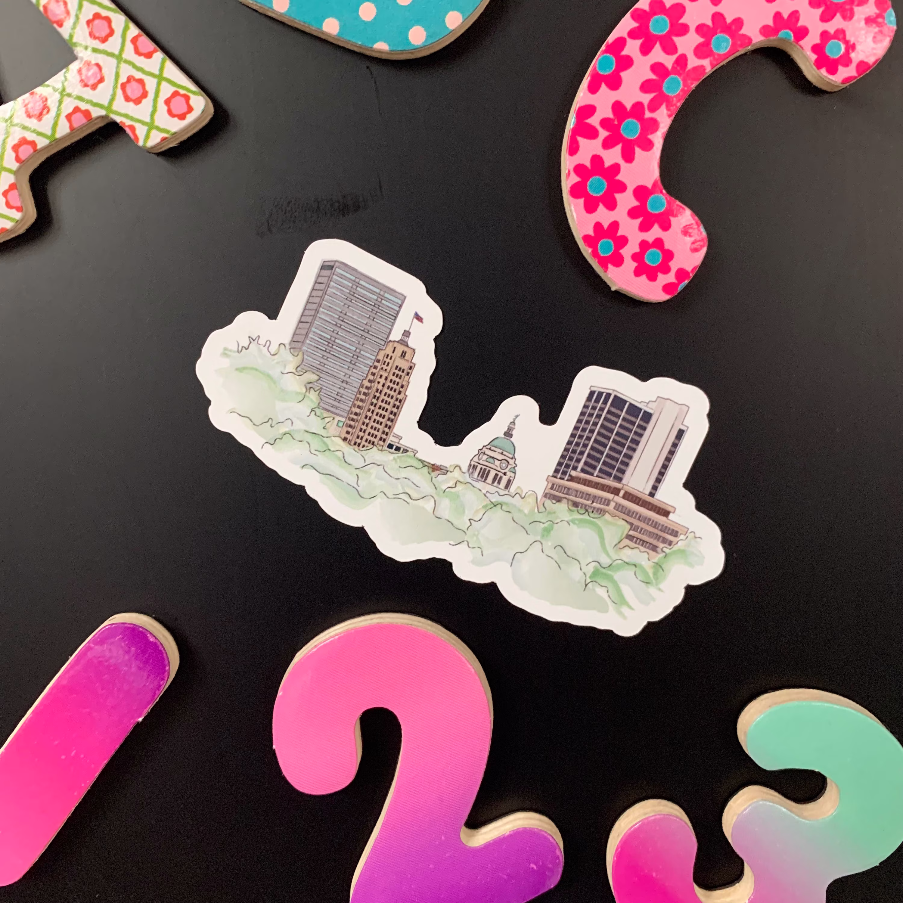Fort Wayne Skyline Magnet