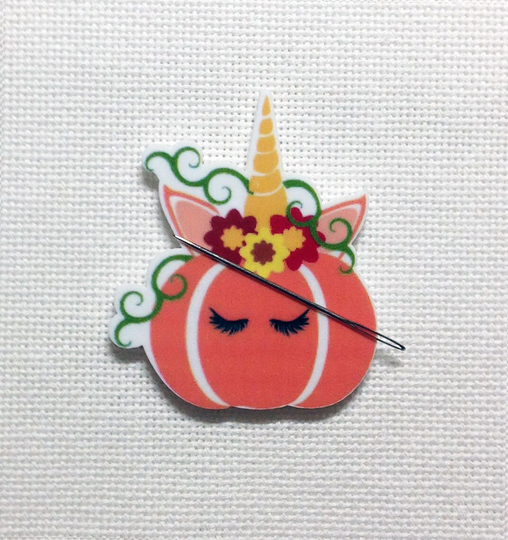 Unicorn Pumpkin Needle Minder For Cross Stitch | Embroidery Cover Diamond Painting
