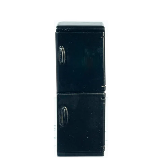 112 Scale Black Kitchen Refrigerator Dollhouse Miniatures T2645