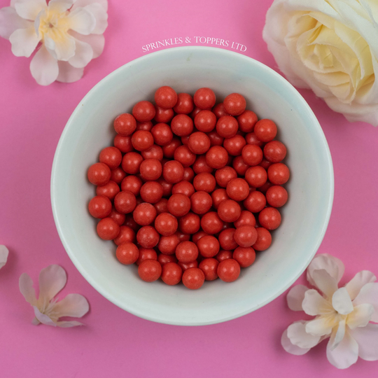 Red Chocolate Balls | 10mm Sprinkles Cupcake/Cake Decorations