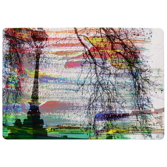 Ludlow London Street Light Designer Shaggy Green/Grey Rug
