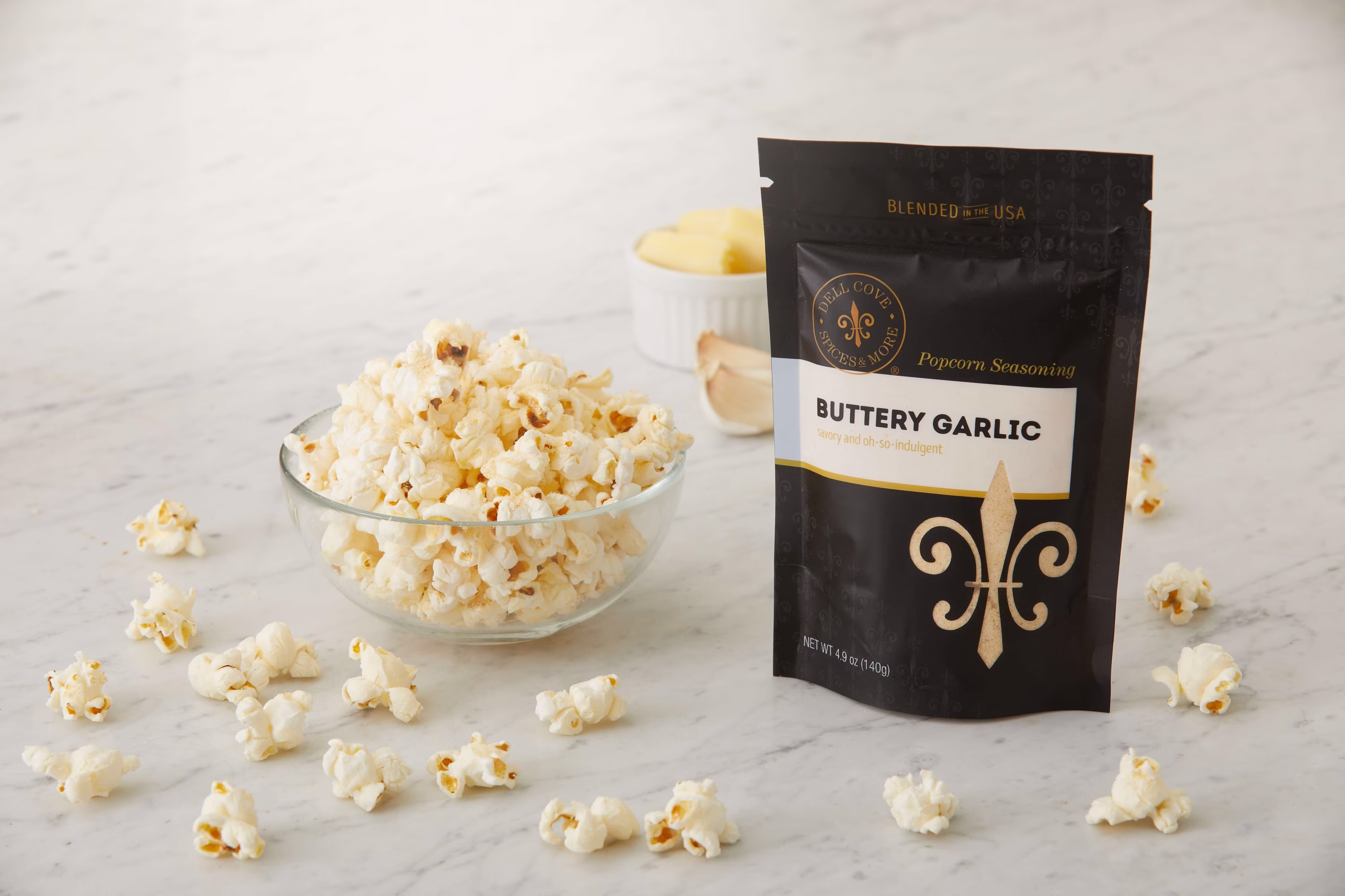 Movie Theater Popcorn Butter With Garlic - Seasoning Gift Set, Gluten-Free, Blend, Buttery