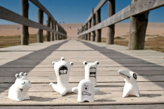 Ceramic Figurines, Figurines Of Monsters, Modern Kawaii Cute Monsters