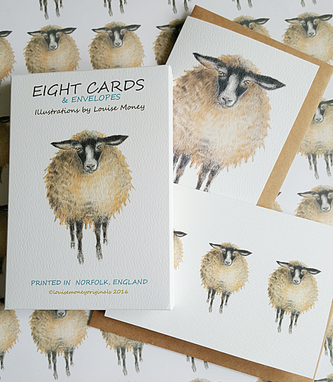 Sheep Notecards. Eight Cards & Envelopes With Sheep. Sheep Gift. Present. Lover. Drawing. Cards. Notelets