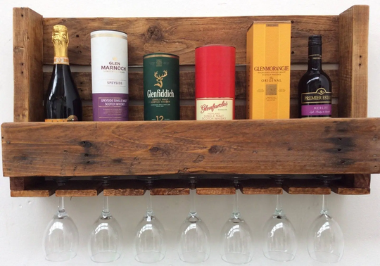 Reclaimed Pallet Wine/Liquor Rack