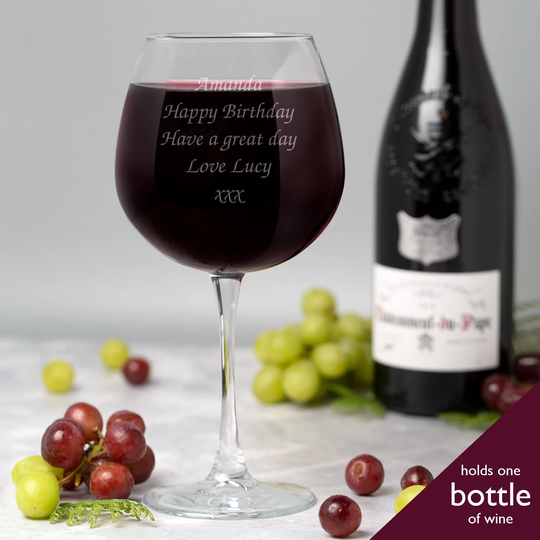 Personalised Engraved Whole Bottle Of Wine For Valentines Day Anniversary Gifts Ideas Presents Christmas Red Lover Rose