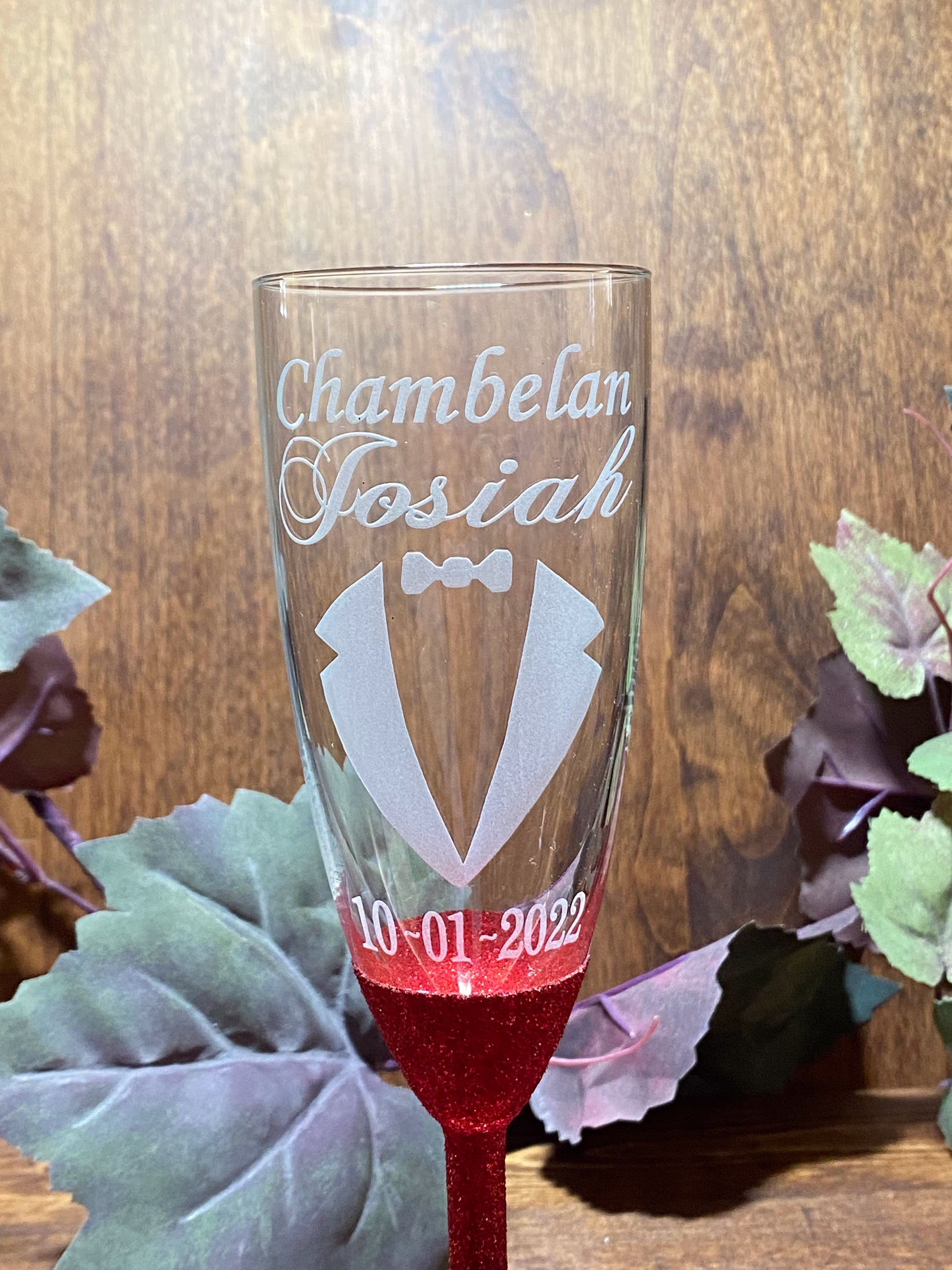 Tuxedo Chambelan Flute Glasses Champagne Flutes For