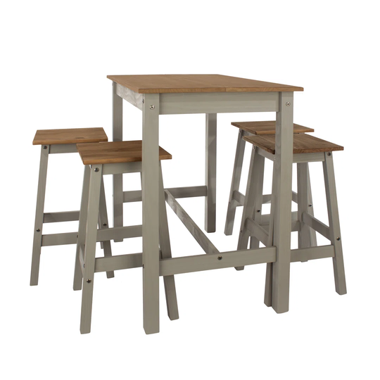 Nadeem 4 - Person Solid Wood Dining Set