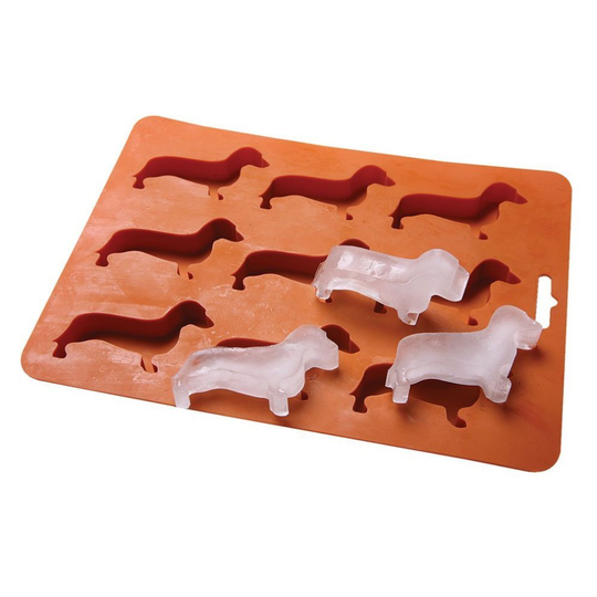 LYWUU Dachshund Dog Shaped Silicone Ice Cube Molds and Tray