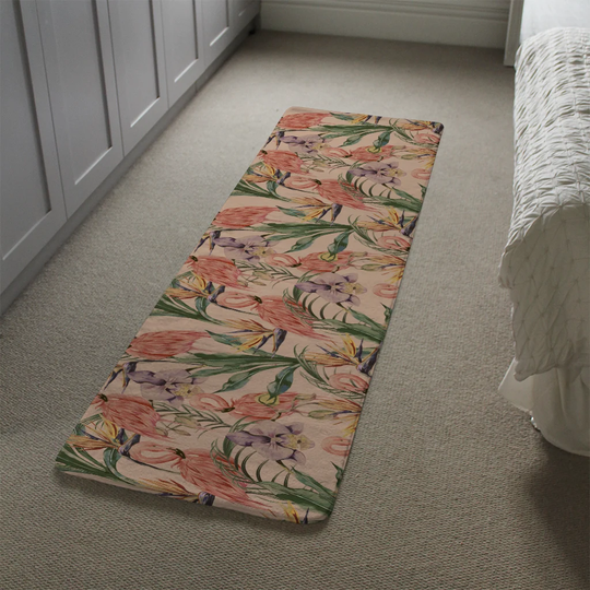 Larimore Tropical Flamingo Designer Shaggy Pink/Green/Purple Rug