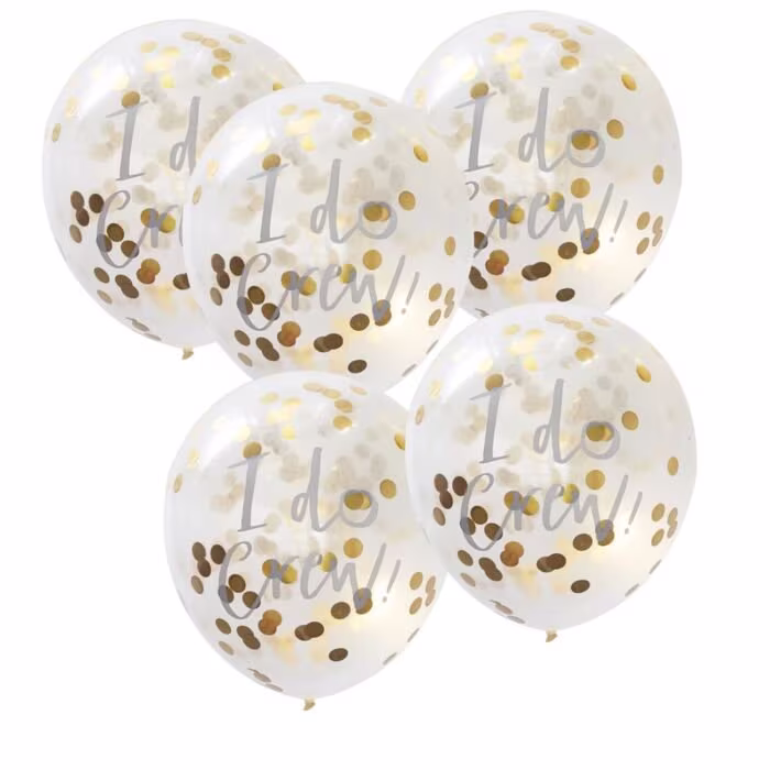 I Do Crew, Gold Confetti Balloons