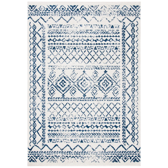 Talamantez Hooked Ivory/Blue Rug