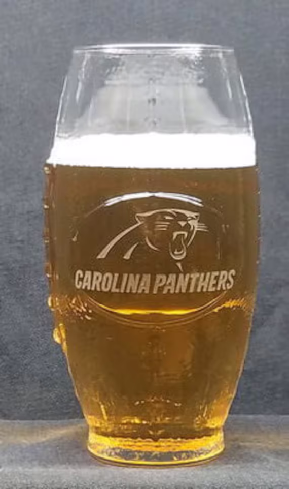 Glass Football Tumbler/Beer Tumbler