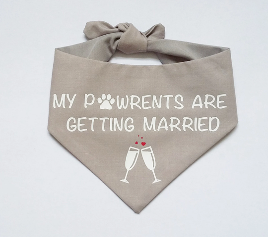 My Parents Are Getting Married Dog Bandana Engagement Wedding Announcement