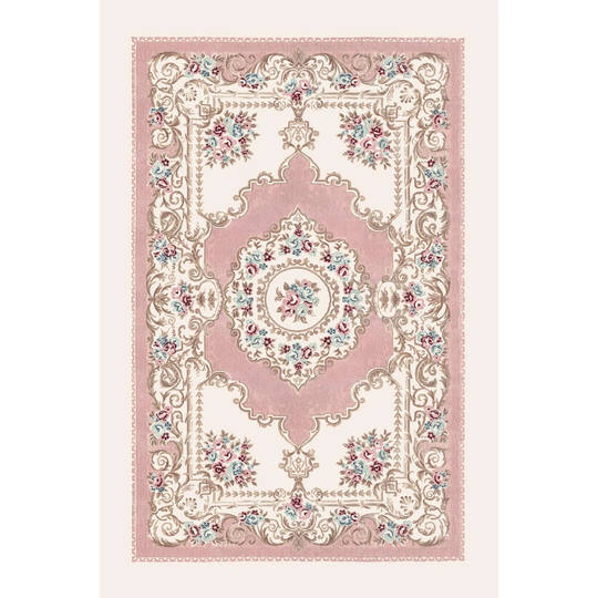 Abdulkerim Power Loom Light Pink Rug